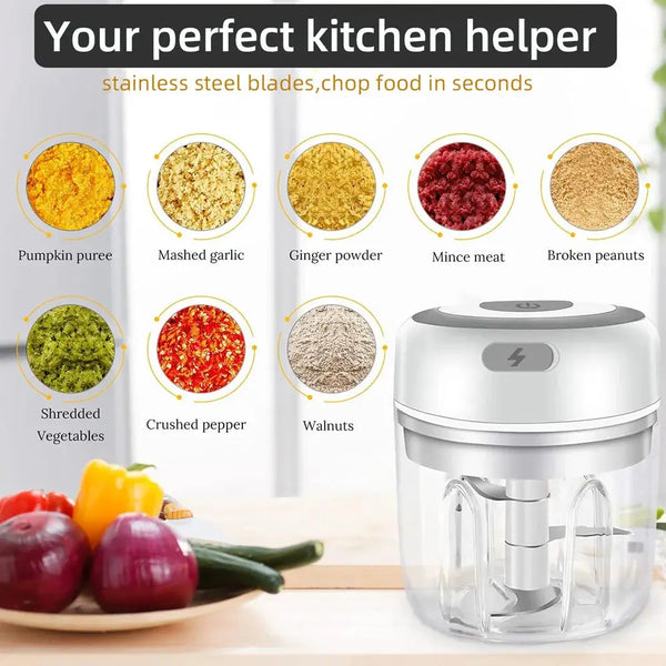 Multifunctional vegetable chopper and fruit slicer for easy meal prep.