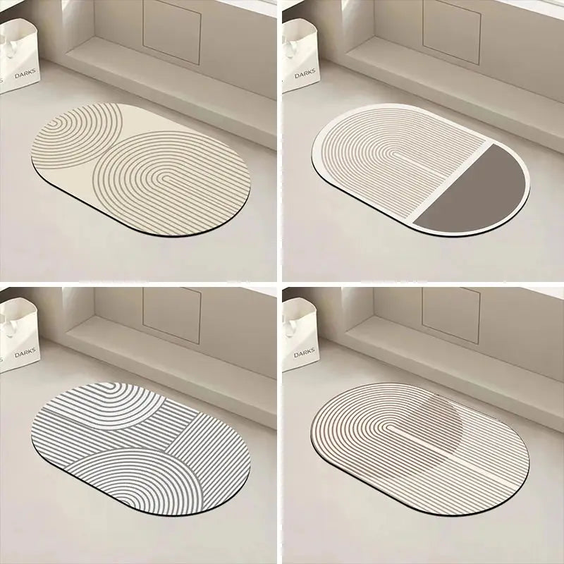 Super absorbent kitchen floor mat with anti-slip design, perfect for home and bathroom use.