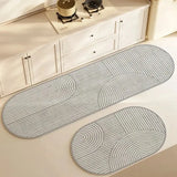 Super absorbent kitchen floor mat with anti-slip design, perfect for home and bathroom use.