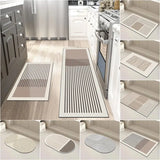 Super absorbent kitchen floor mat with anti-slip design, perfect for home and bathroom use.